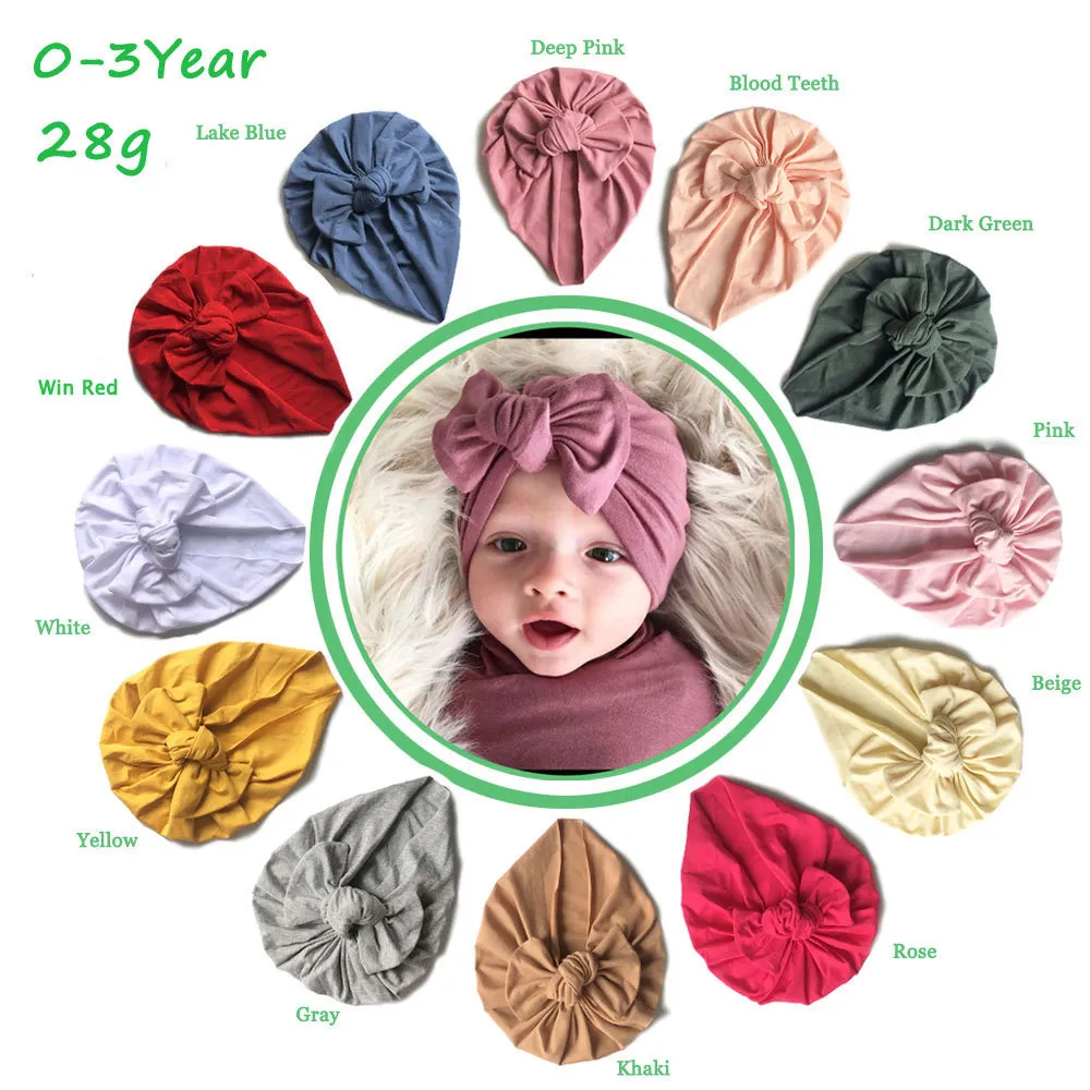 Ins 12 Colors Nuevo color de moda Candy Color Little Knot Bow Dadandas de algodón elástico Cabello