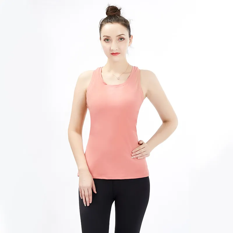 Yoga Vest Solid Color Workout Backless Shirts Sports Fitness Tank Top Women Active Wear ärmlös Sexig skjorta Gym T-shirt