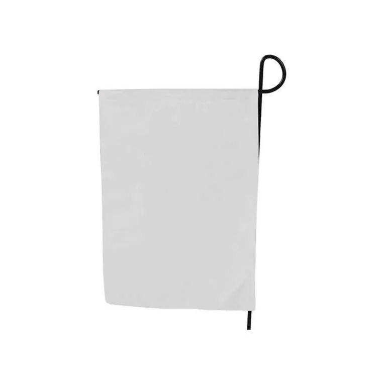 Drapeau de jardin blanc blanc 12x18 pouces 30x45cm, drapeaux de cour imprimés en Polyester par Sublimation sans poteau gratuit