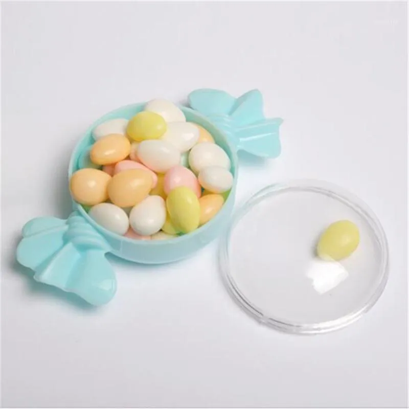 Emballage cadeau 12 pièces/paquet boîtes à bonbons transparentes étui en plastique doux conteneur de stockage coloré fête mariage approvisionnement Box1