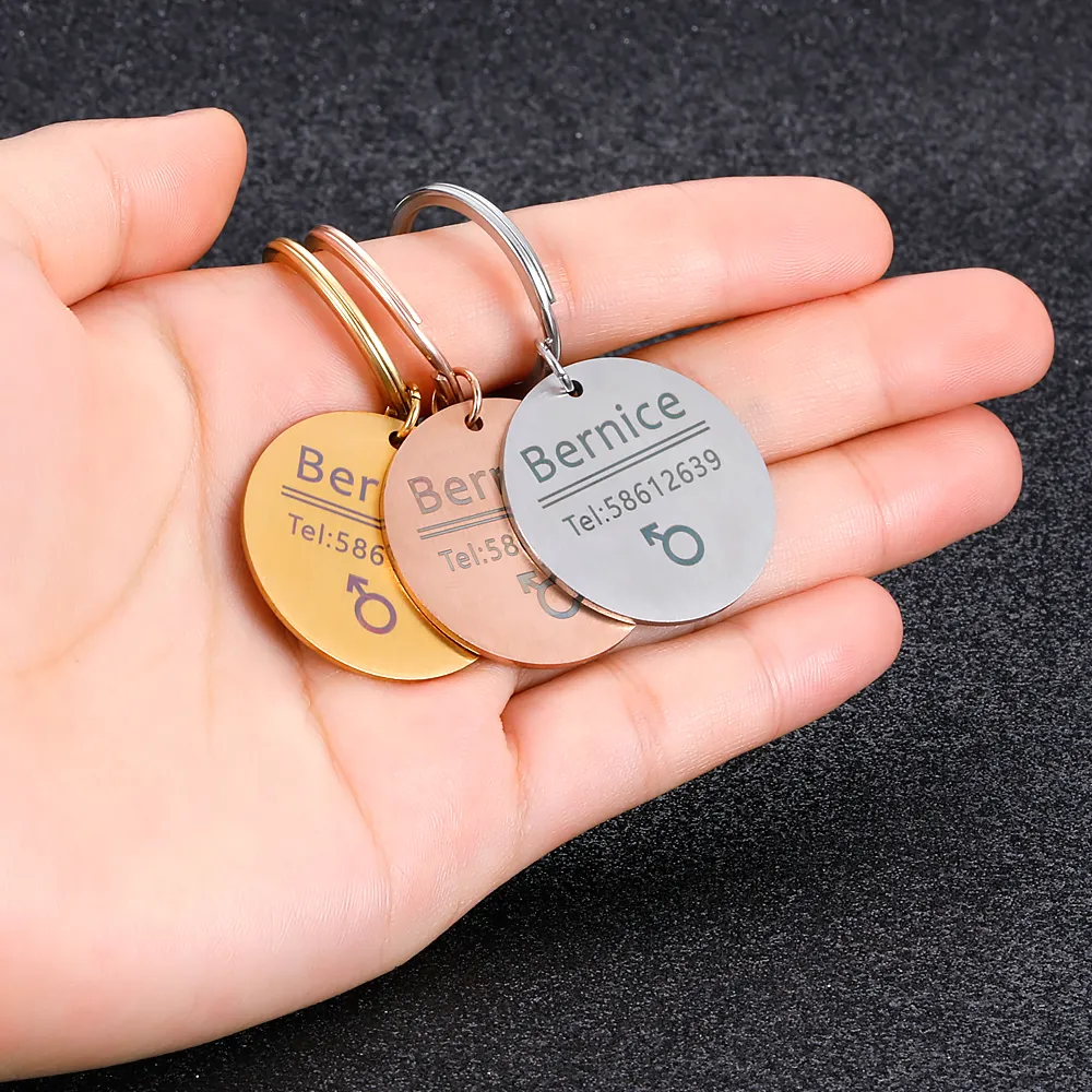 Free Engraved Pet ID Tag Airtag Dog Tag Accessories Decoration Pet Name