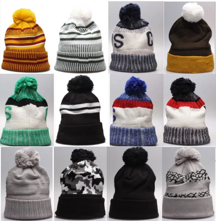 Оптовая Высококачественная команда Beanies Knitted подгоняла все команды спортивные шапки Женщины Мужчины популярные модные зимние шапки 10000+ стилей