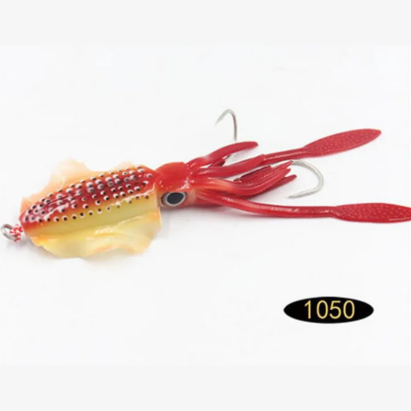 15cm 60g Glow Fishing Soft Squid Lure Octopus Sea Wobbler Bait
