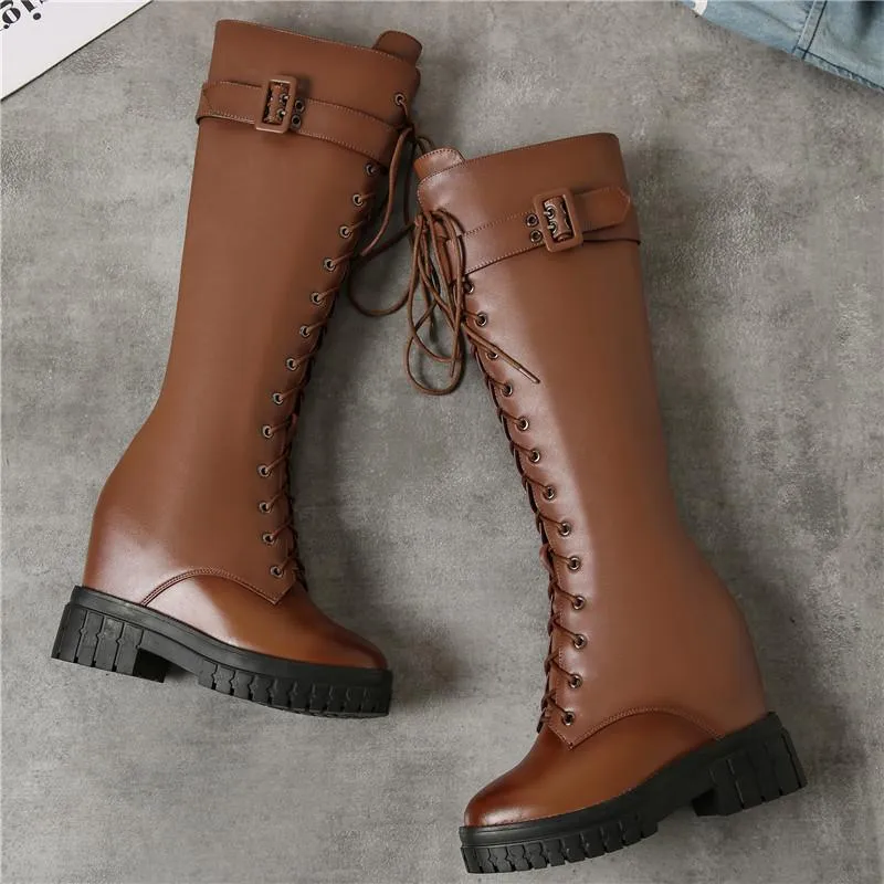 ブランド公式通販 西洋風の厚い短い浅瀬の増加膝ハイブーツクロステッドベルトバックルジッププラットフォーム女性の靴ボタスフェミニナ1 激安買取 店舗 Www Care7 Org ブランド公式通販 西洋風の厚い短い浅瀬の増加膝ハイブーツクロステッドベルトバックルジッププラットフォーム女性の靴ボタスフェミニナ1 激安買取 店舗 Www Care7 Org