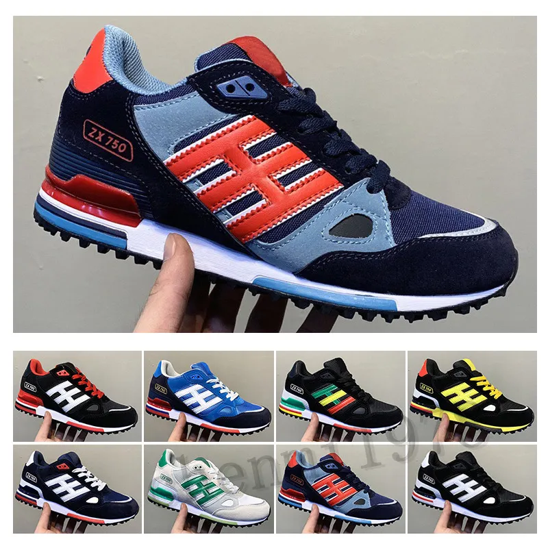 Venda Quente Editex Originais ZX750 Sneakers ZX 750 para Homens Plataforma de mulheres Atlético Moda Casual Mens Atlético Sapatos Chaussures 36-45 C78