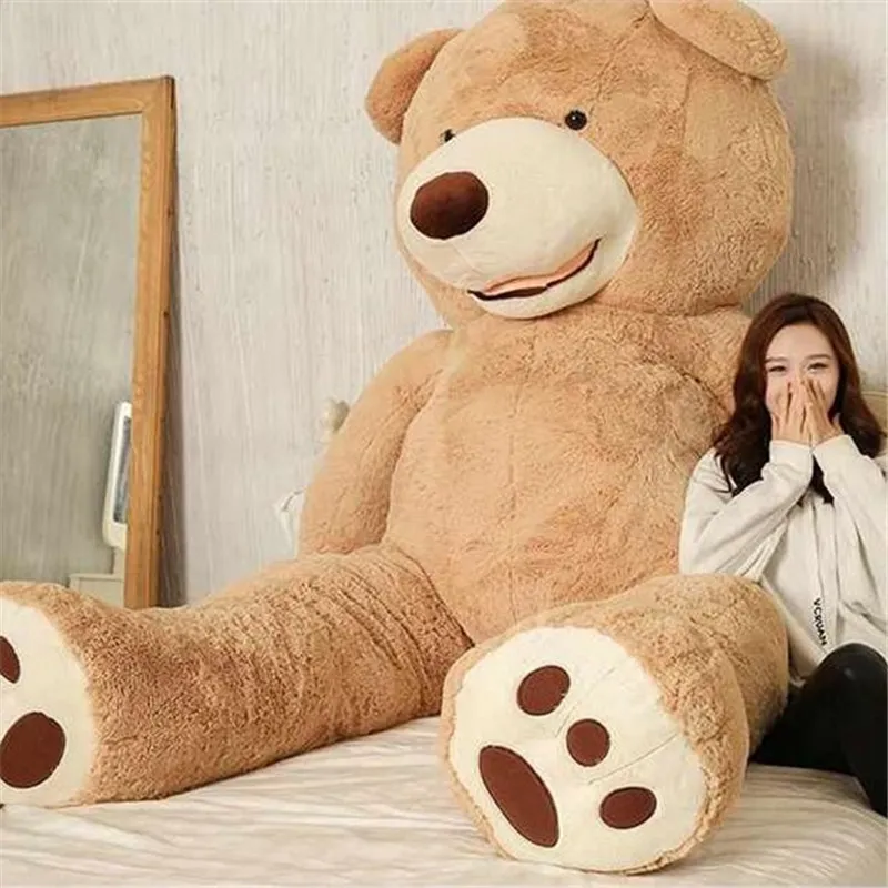 130 cm Soft American Giant Bear Skin Toy Big Animals Bears Coat voor vriendin Valentijnsdag Gift Dier Teddy Jassen