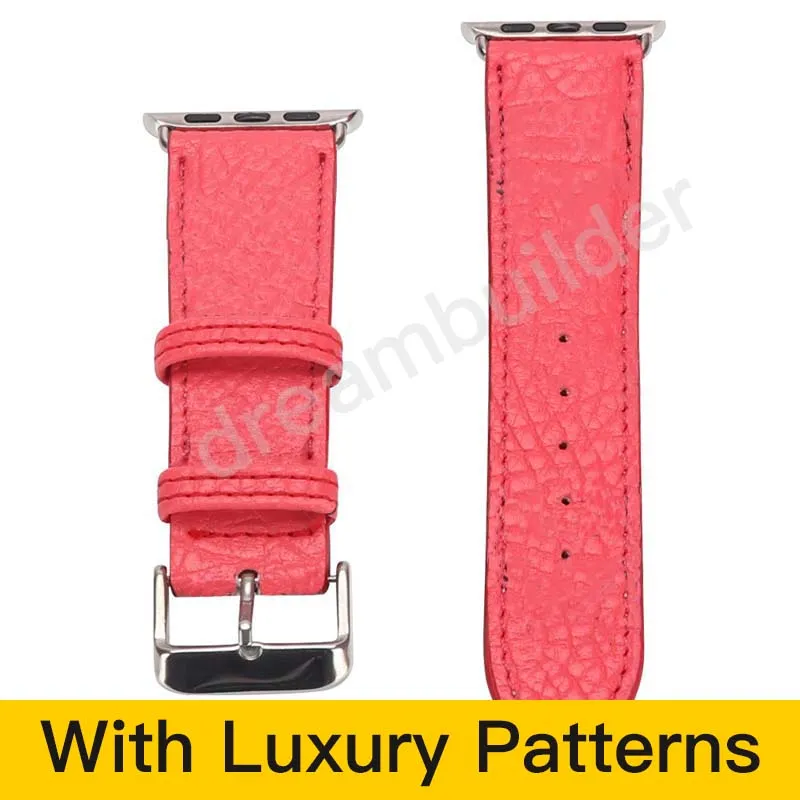 M designer Watchbands for watch strap 42mm 38mm 40mm 44mm iwatch 1 2 3 4 5 bands Leather Strap Bracelet Fashion Stripes