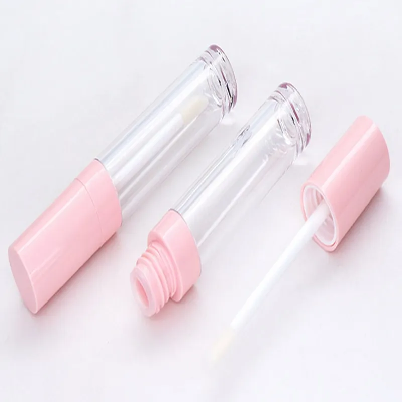 100pcs/lot 6.5ML Pink Empty Lipstick Tubes Lip Gloss Tubes Clear bottles Eyeliner mascara container