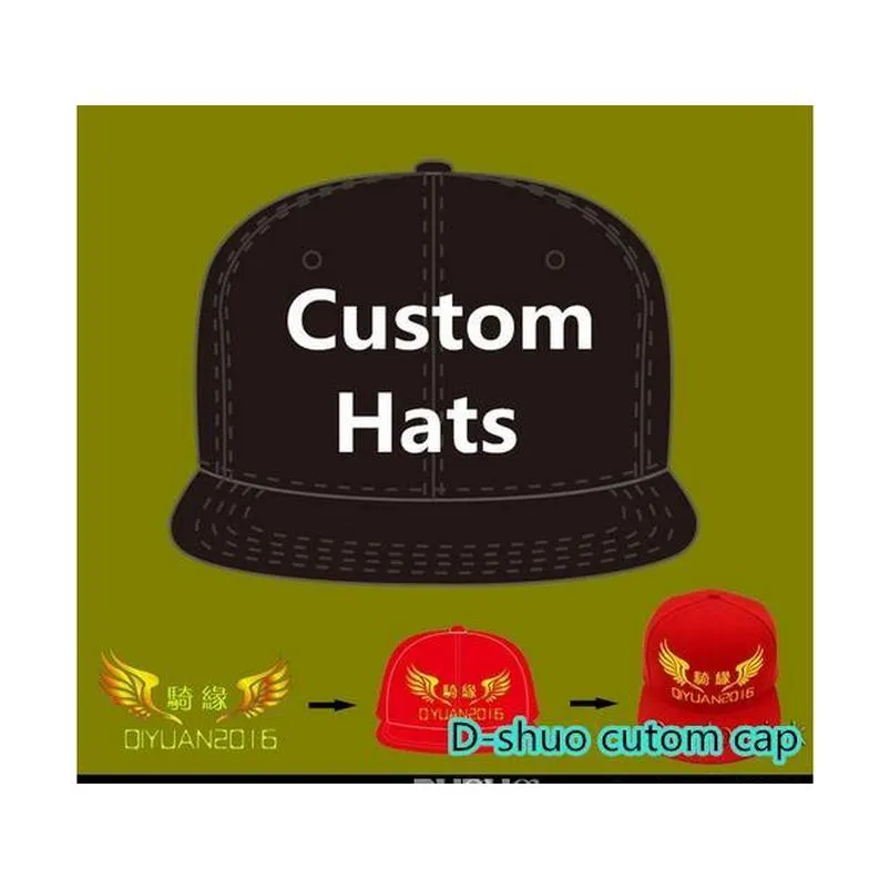 Logo Custom Baseball Caps Hip Hop Snapback Adult Kids Size Embroidery Printing Logo Fitted Full Complete jllEsB yy_dhhome