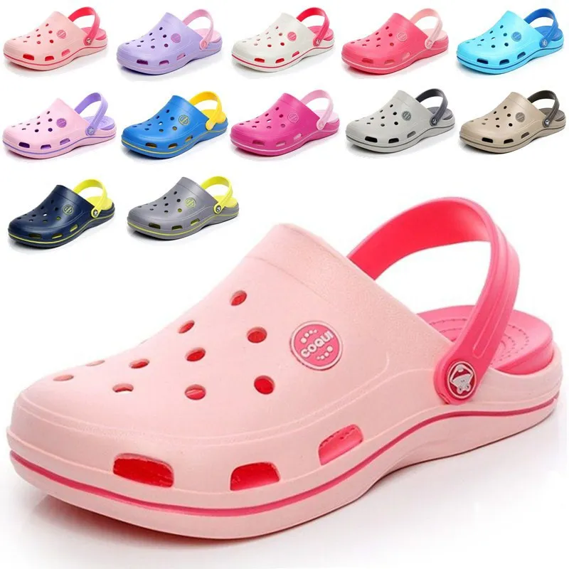 Nieuwe mode sandalen mannen jelly klompen slippers zachte bodem strand sandalen vrouwen klompen sandalen Comfortabele ademende enkelwrap Eva schoenen