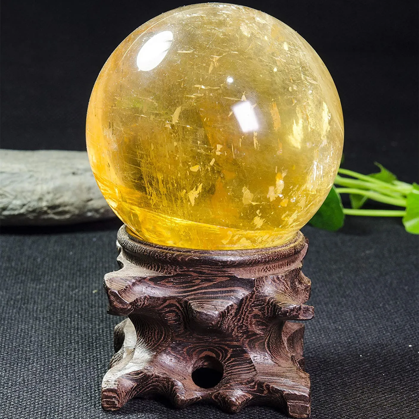 Support en bois pour sphère de cristal, boule de Quartz, support d'orbe, Base d'œuf, Globe en bois creux, affichage de décoration en pierre