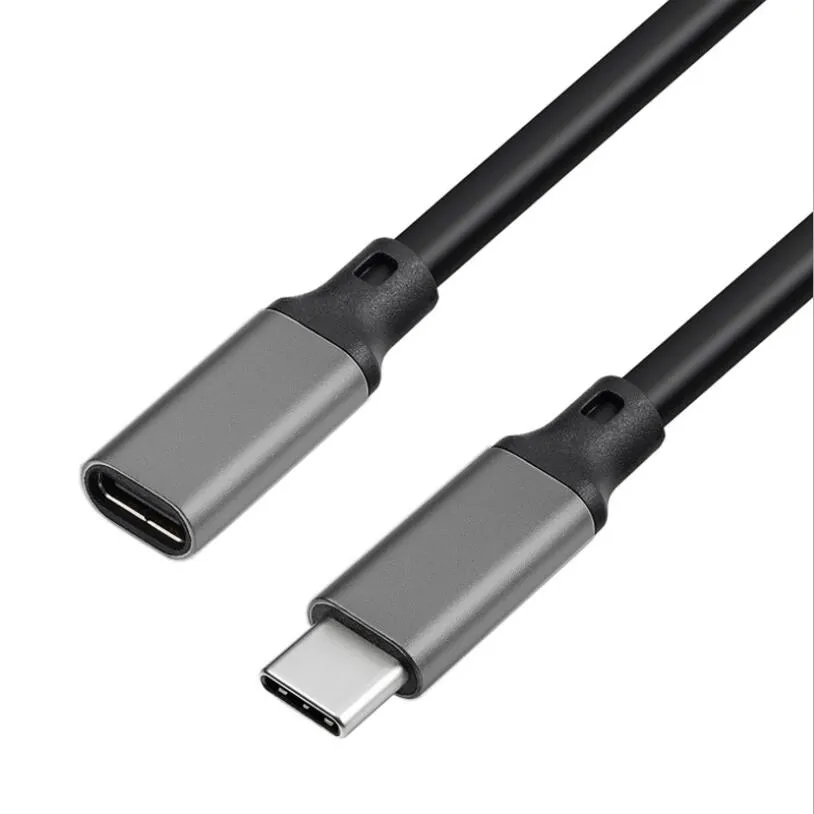 Type C Extender Kabels Verlengsnoer PD100W 5A 10Gbps Mannelijk naar Female USB 3.1 USB-C Type-C Oplaadgegevens Draad