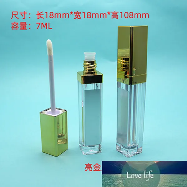 7ml Puste Wyczyść Lipgloss Tube z lustrem LED Kosmetyczna szminka Lip Balm Kontener Lip Gloss Glazura Lip Box Concealer Wand Tubes