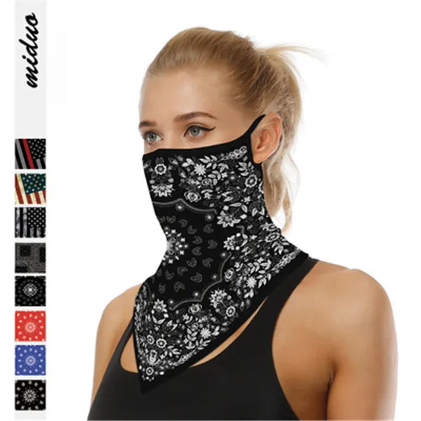 Cyklingkapslar Masker Ansiktsmask Sport Cykel Scarf Bandana Equipment Headwear Ride Neck Bike Triangle Headband med öga Shiled