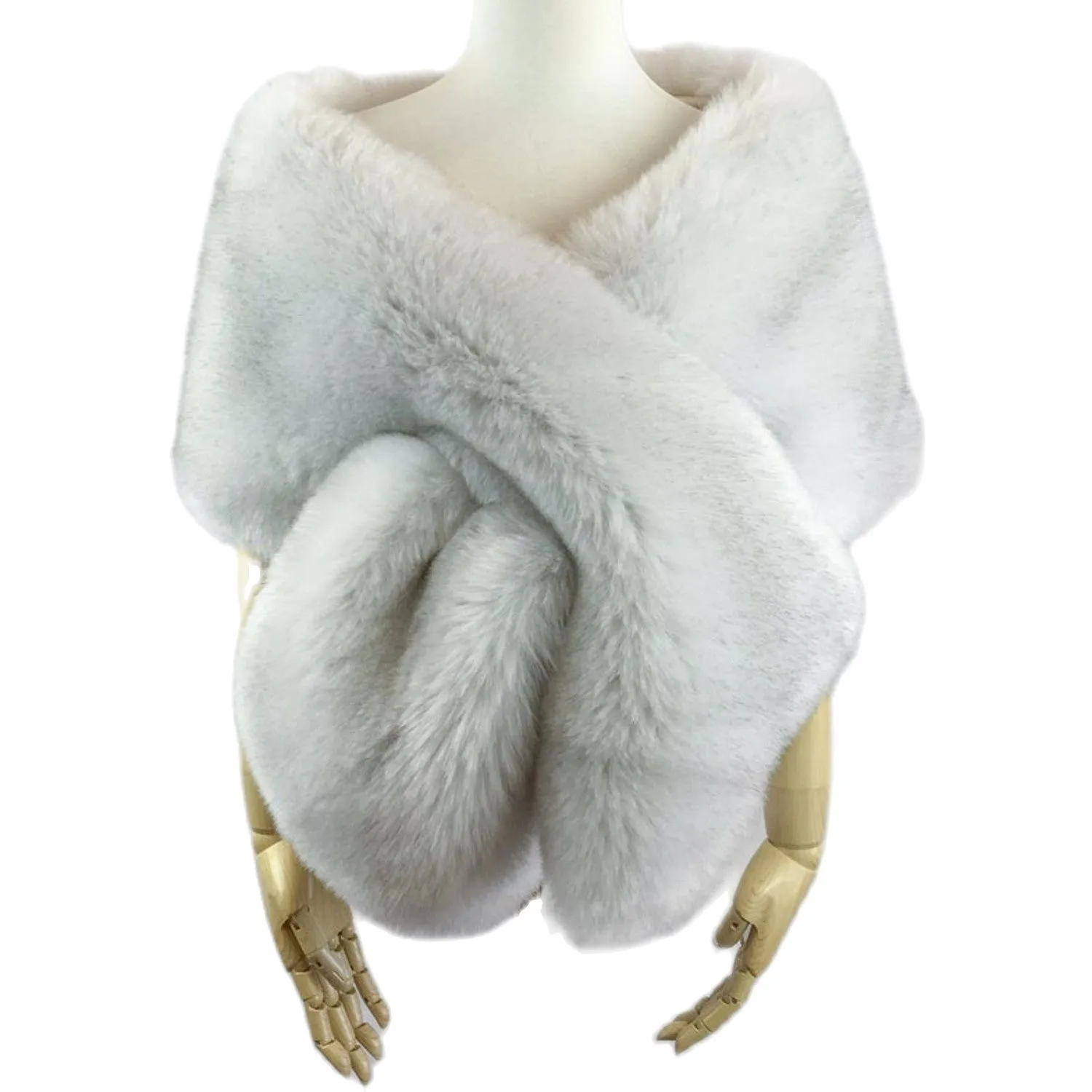 Scialle Vestito Da Sposa Con Pelliccia Avvolgimento Scialle Di