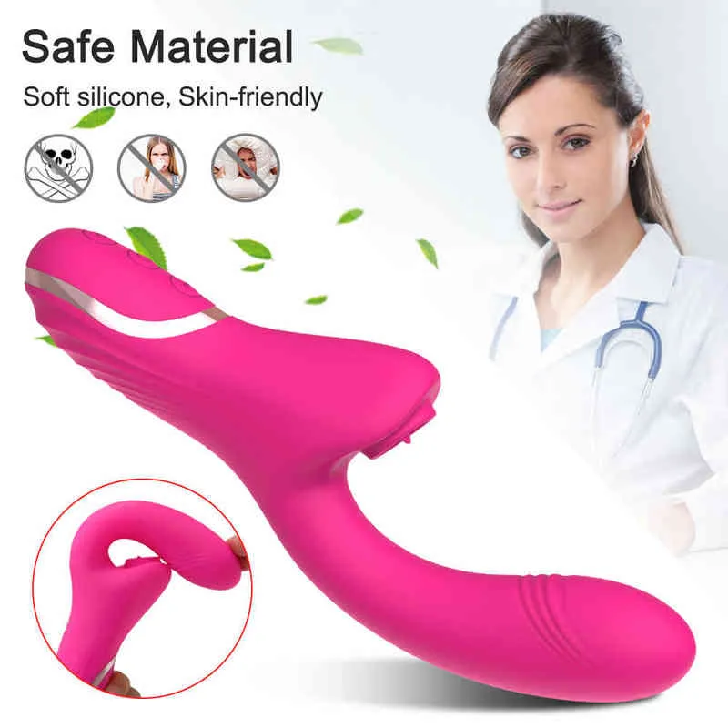 NXY Vibromasseur Vibromasseur léchant la langue pour les femmes Point G Stimulateur de clitoris féminin Masseur Gode Sex Toys Marchandises Adulte 18 0407