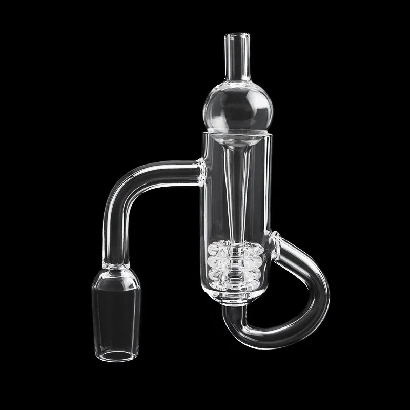 Beracky Diamond Loop Quartz Banger med glasbubbla Carb Capinsert 10mm 14mm 18mm Man Kvinna Kvarts Banger Nails För Glas Vatten Bongs