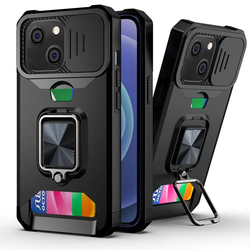 Hybrid Ring Holder Kickstand Phone Case for Apple iPhone 13 Pro Max 12 ...