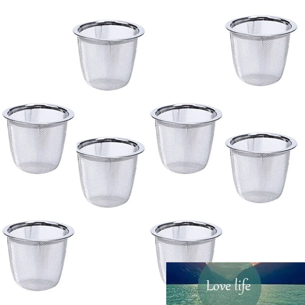 8st Rostfritt stål Tea Filter Metall Infuser Robust Tea-sil för hem (diameter 7,2cm x höjd 6cm)