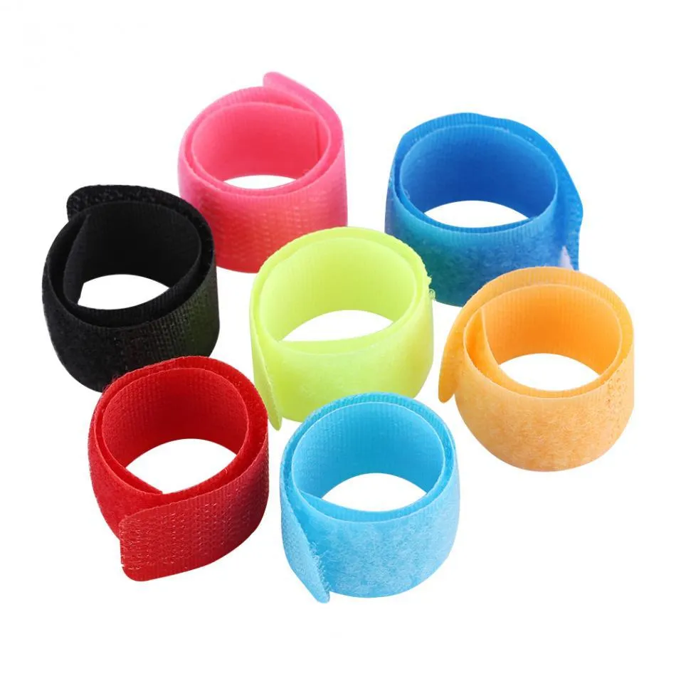 50pcs/lot Reusable Phone Cable Organizer Wire Cable Holder Magic Tape Ties Cord Lead Straps Clip