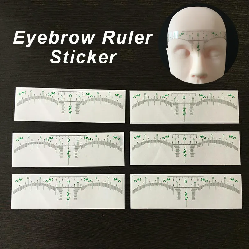 Microblading Disposable Eyebrow Stencil Sticker Tattoo Tools Accessories Permanent Makeup Measurement Shaping Eyebrow Template Ruler Supply