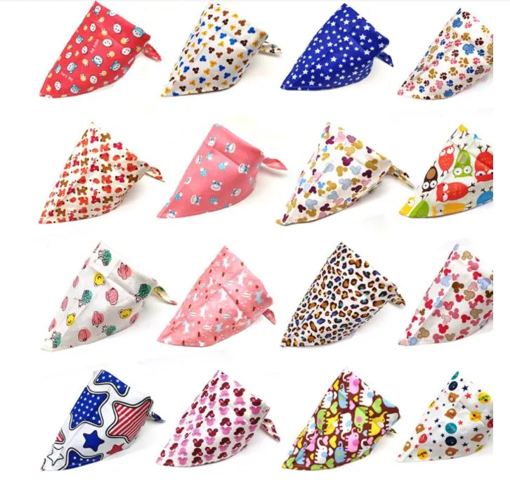 Fashion Accessories Pet Supplies Dog Bibs Scarf Cotton Small Middle Large Adjustable Bandana Pet Puppy Kerchief SN3410