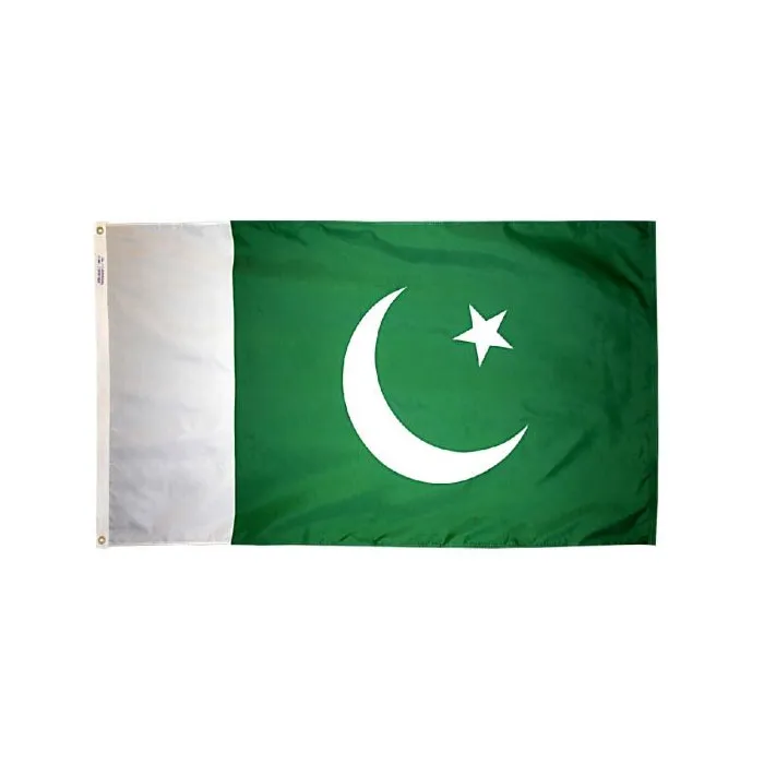 Bandiera pakistana 3x5 FT 90x150cm Doppia cucitura 100D Poliestere Regalo Festival Indoor Outdoor Stampato Vendita calda