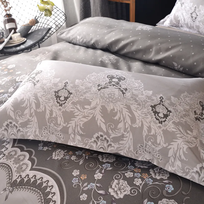 Lace pattern Bedding Set 3pcs2pcs Duvet Cover Pillowcase Pillow Sham Home Textile Adult King Queen Size No Sheet No Fillers (9)