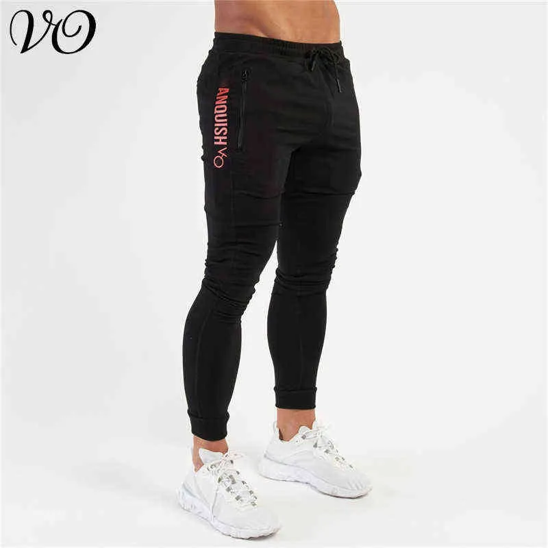 Jogger Streetwear Fall Fashion Herrkläder Bomull Arbetskläder Casual Byxor Fitness Workout Sweatpants Foot Pants G0104