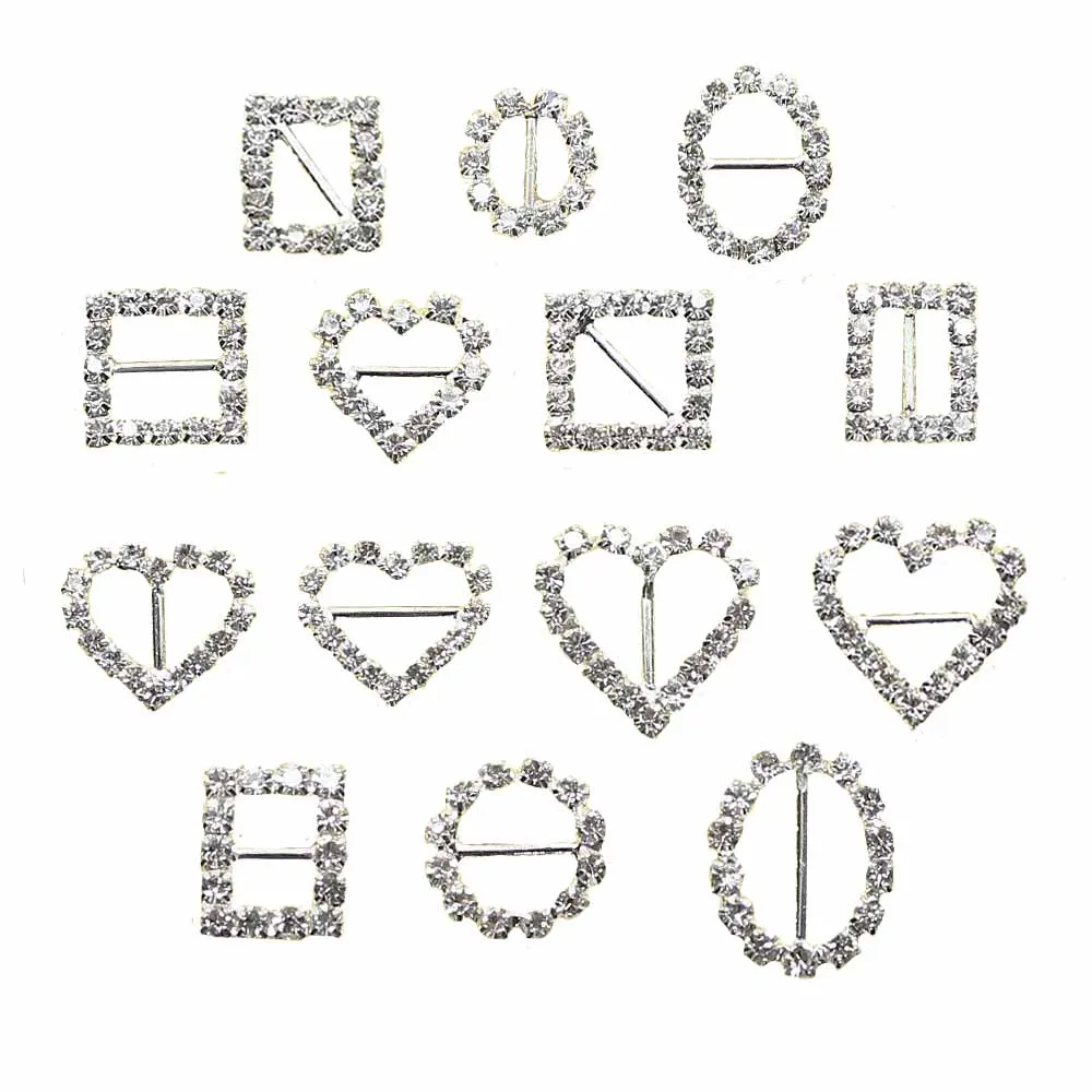 10 unids/set variedad de hebillas de diamantes de imitación tarjeta de invitación de boda decoración DIY accesorios para el cabello