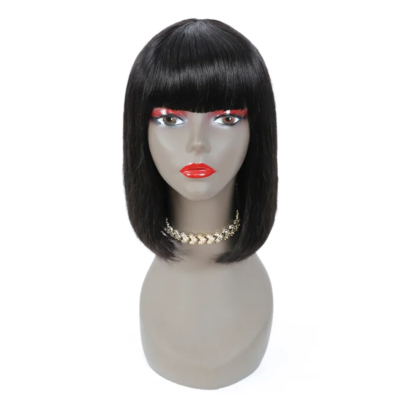 Perruque Courte Femme Noire LANA 1B - Synthétique, Raie Libre, Bonnet Moyen, Neuve Avec étiquettes
