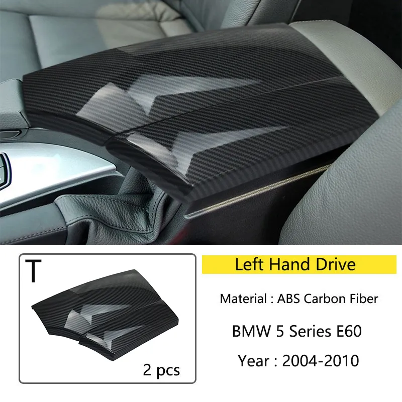BMW Car Stowing Tidying Armrest Box Carbon Sticker Cover Trim For