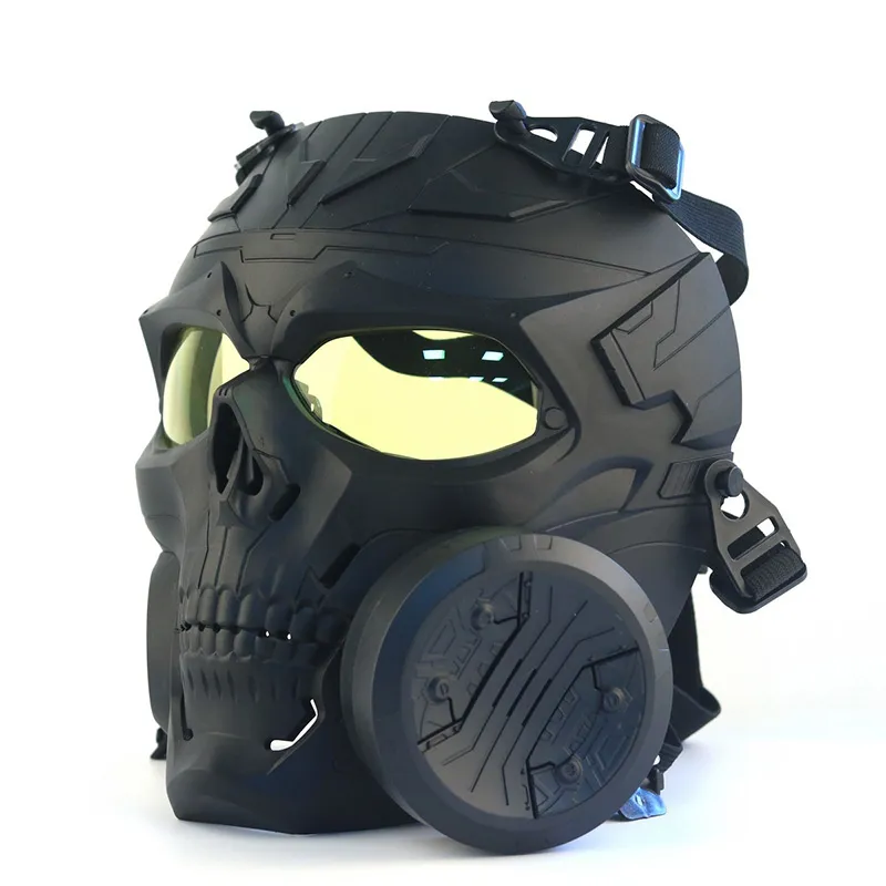 Masque Demi-visage + Lunettes Tactiques Airsoft - Protection Yeux & Visage, Maille Acier, Ajustable - Jeux Outdoor & Chasse