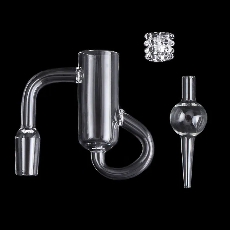 Roken nieuwe diamant knooplus kwarts banger met bubbler koolhydraten inzet 10 mm 14 mm 18 mm recycler banger nagels voor glazen bongs