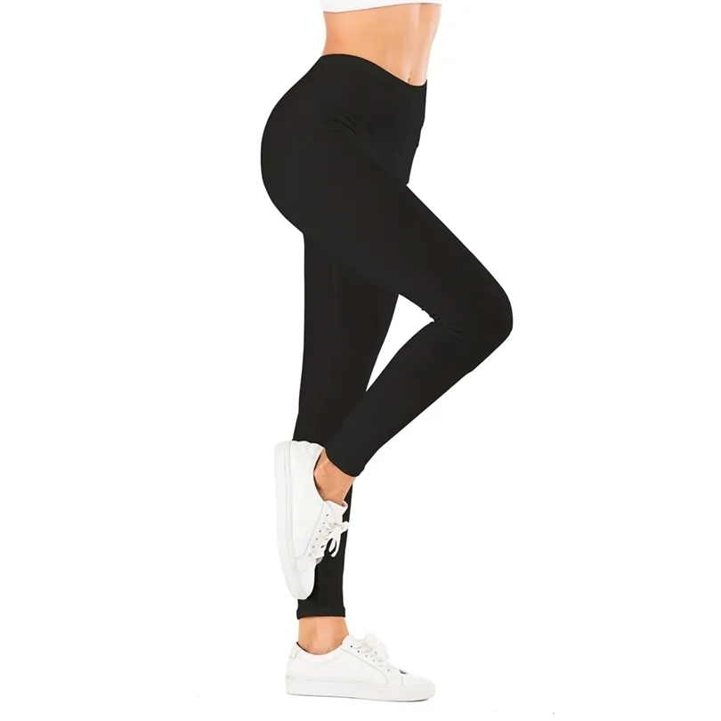 Marque Sexy Femmes Black Legging Fitness Leggins Fashion Slim Legins High Taille Leggings Femme Pantalon 211221