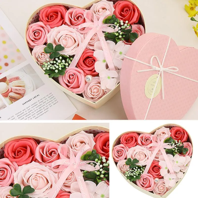 DIY Soap Rose Box for Mother's Day DIY Soap Flower Gift Rose Box Bouquet Wedding Home Festival Gift for Valentine's Day present