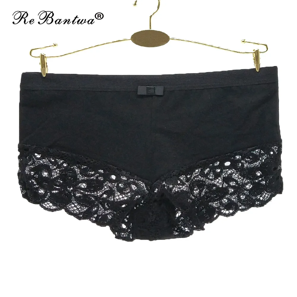 Woman Underwear Female Cotton Panties Boxers Shorts Lace Boyshorts  Underpants Ladies Solid Color Intimates Lingerie Hipster 201112 From Bai03,  $12.92