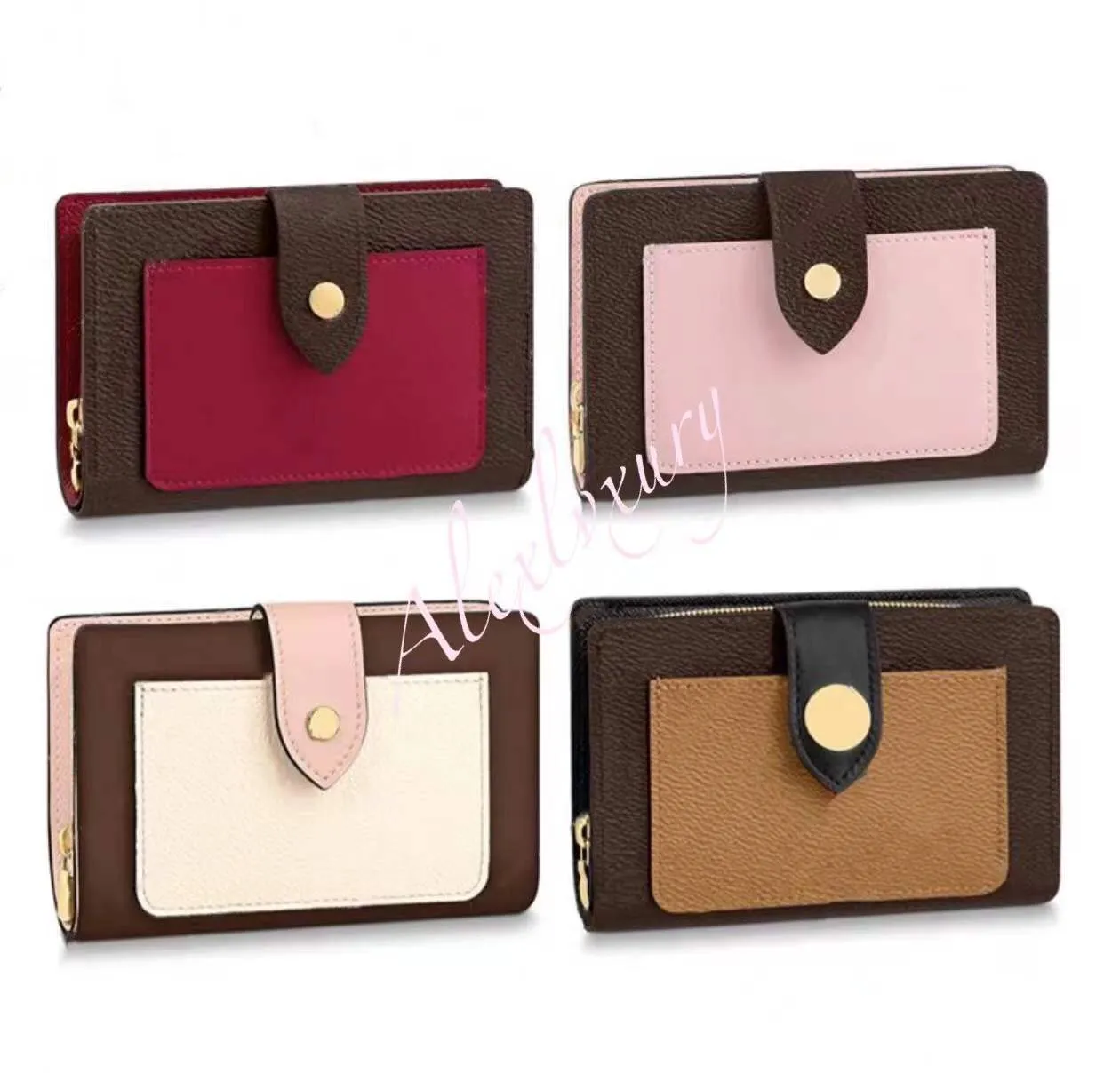 M69432 Women Fashion Fuchsia Pink Brown Designer Luxury Julitte Wallet Coin Purse Key Pouch Casual Card Holders Zippy Hasp Wallets N60381 M69433 N60380 With Gift Box