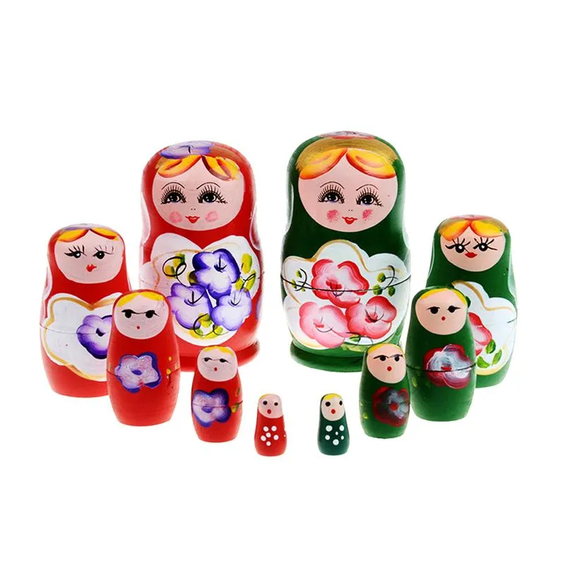 XMY 5 PZ / Set Legno Bambole russe Set Legno Nesting Babushka Matryoshka Mano Vernice Bambole Giocattoli per bambini per ragazze