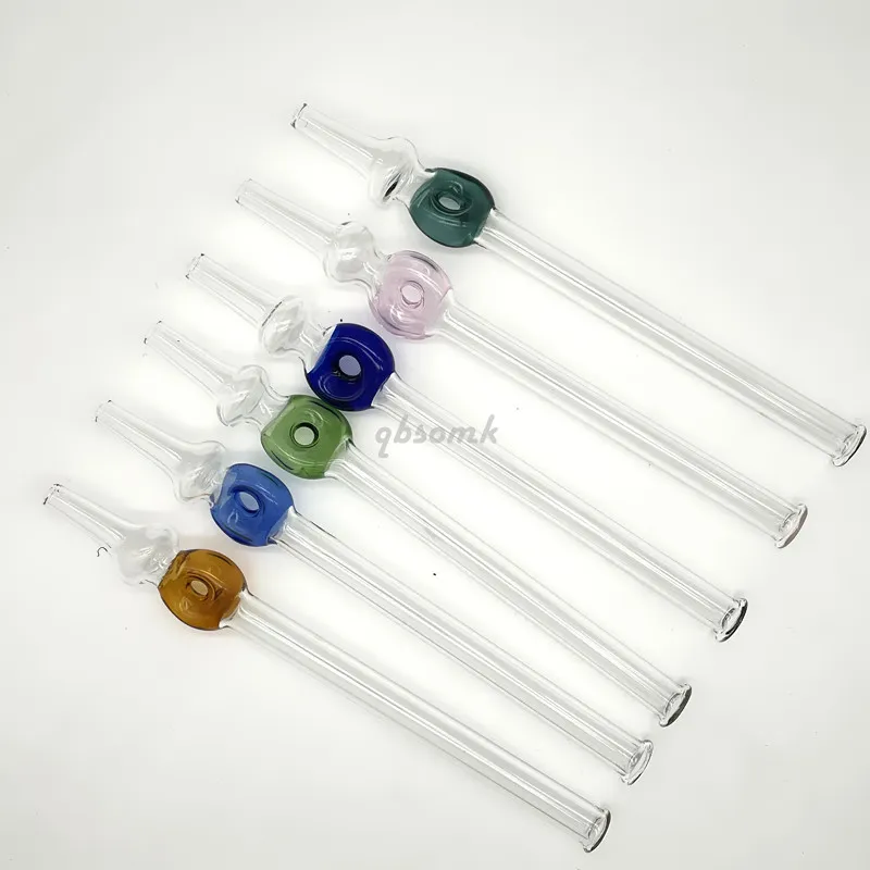 QBSOMK Mini Nectar Collector Färgglad med 8,3 tum Nector Glass Straigh Dab Tube Rökningstillbehör Glas Tips för DAB