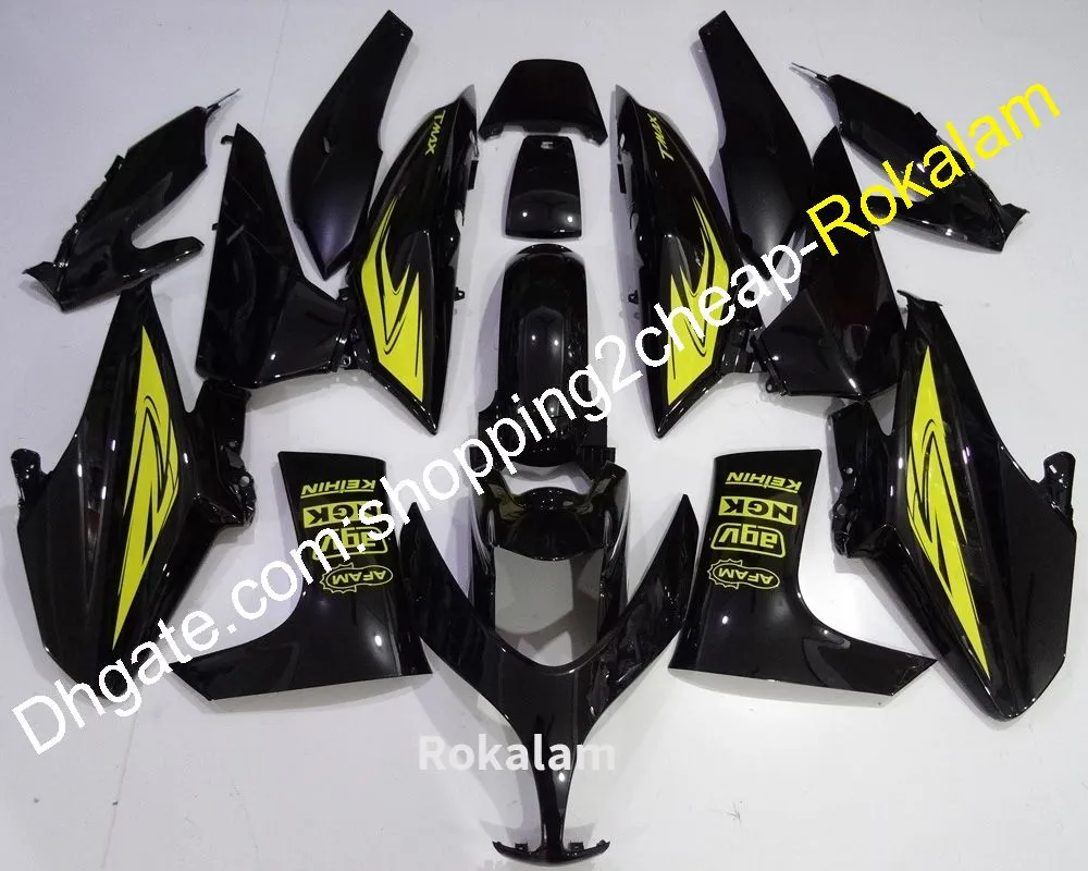 Kit de justo para Yamaha TMAX 500 2008 2009 2010 2011 2011 2011 TMAX500 08-11 T-MAX500 amarelo preto carroçaria moto cowling