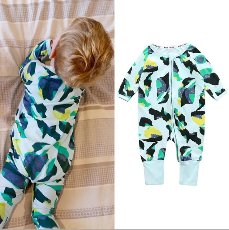 Herfst baby rompers banaan kleurrijke jumpsuits baby kostuum katoen met lange mouw o-neck romper babykleding 12 kleuren