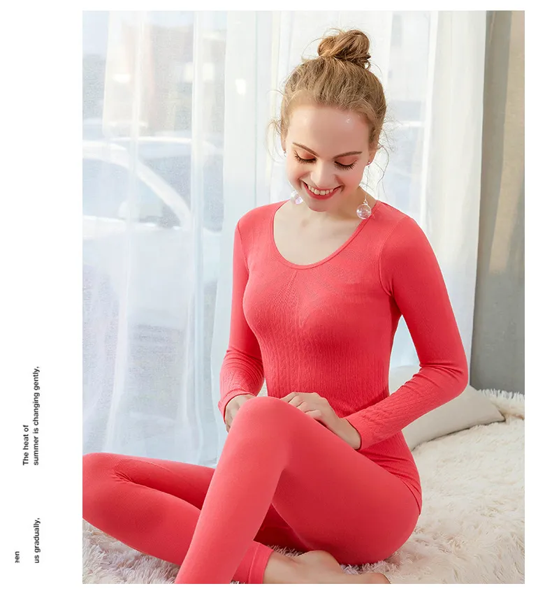 Queenral Thermal Underwear Women For Winter Long Johns Female Underwear Suit Thick Breathable Warm Clothing Thermal Underwears 3