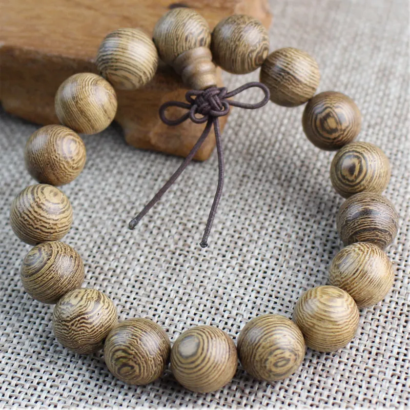 2023 Chicken Wing Wood Buddhist Prayer Beads 8mm/10mm/12mm/15mm/18mm/20mm Big Hole Armband Träarmband Buddha smycken för män kvinnor