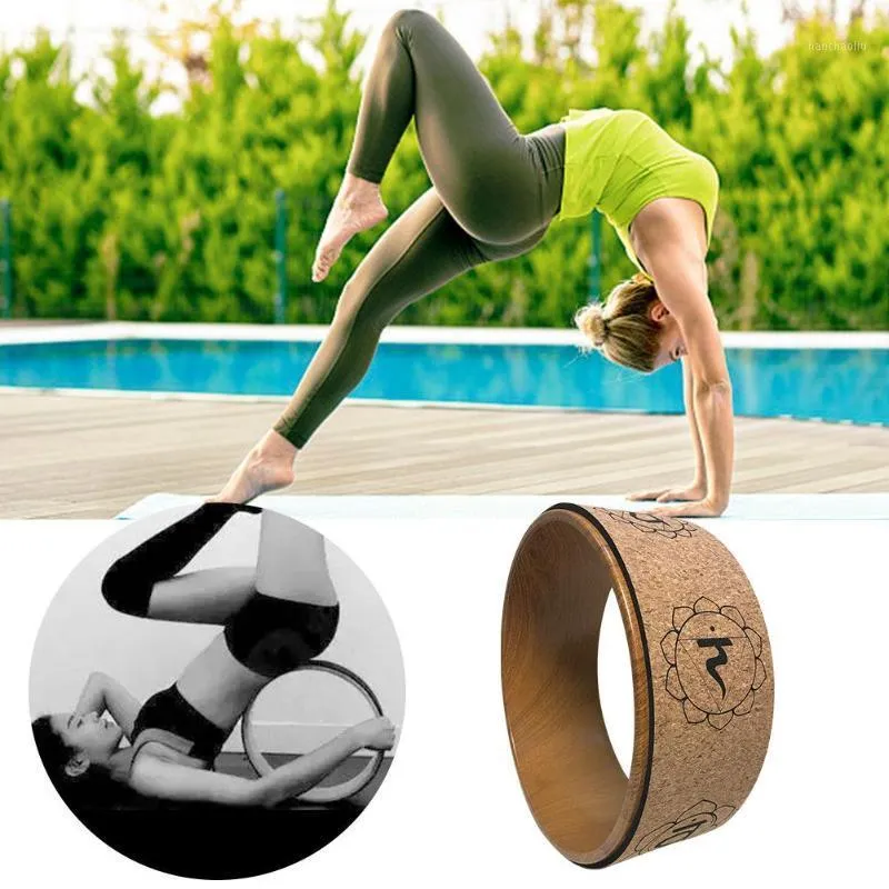 Pilates de ruedas de yoga de madera con Buda Lotus Professional TPE Yoga Circles Gimnasio Herramienta de entrenamiento trasero para el culturismo Fitness1