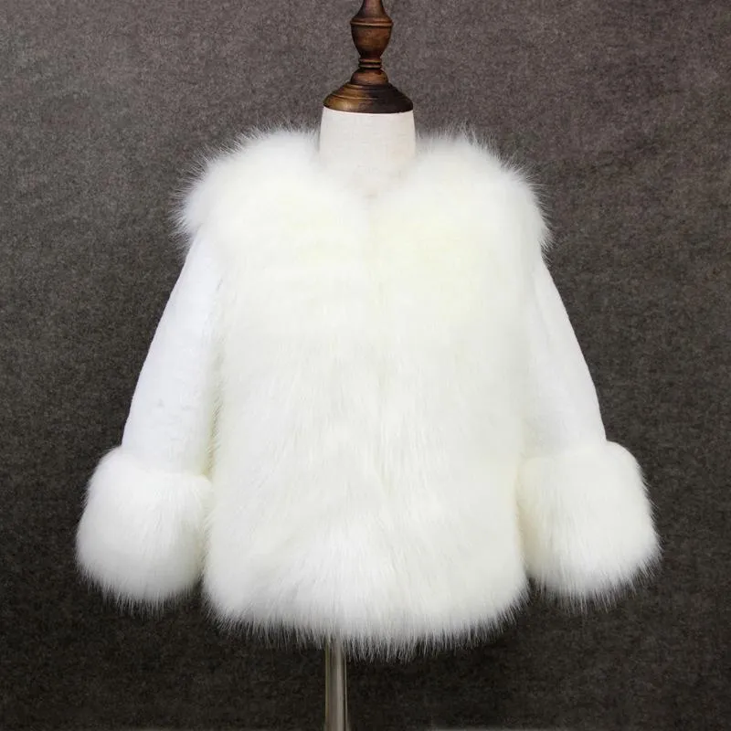 Giacche 2021 Cappotto di pelliccia per ragazze Elegante bambina da bambina Faux addensare Princess Parka Kids Snowsuit Warm Winter Children