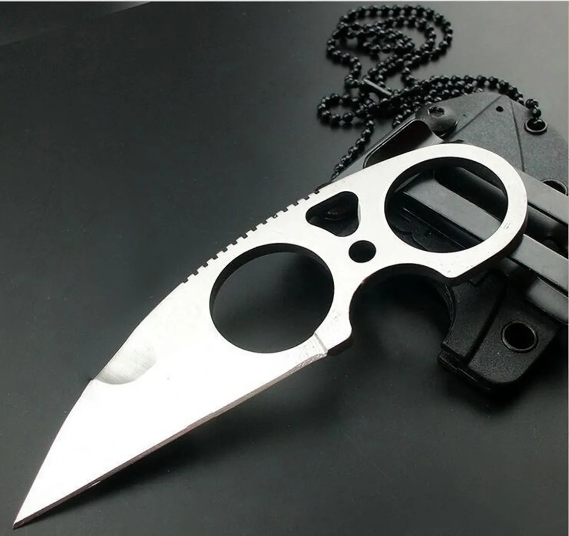 1Pcs Sample Necklace Survival Knife 58-60HRC 5CR15MOV Steel Satin Blade Outdoor Hunting Tactical Knives Camping Outdoor EDC Tools