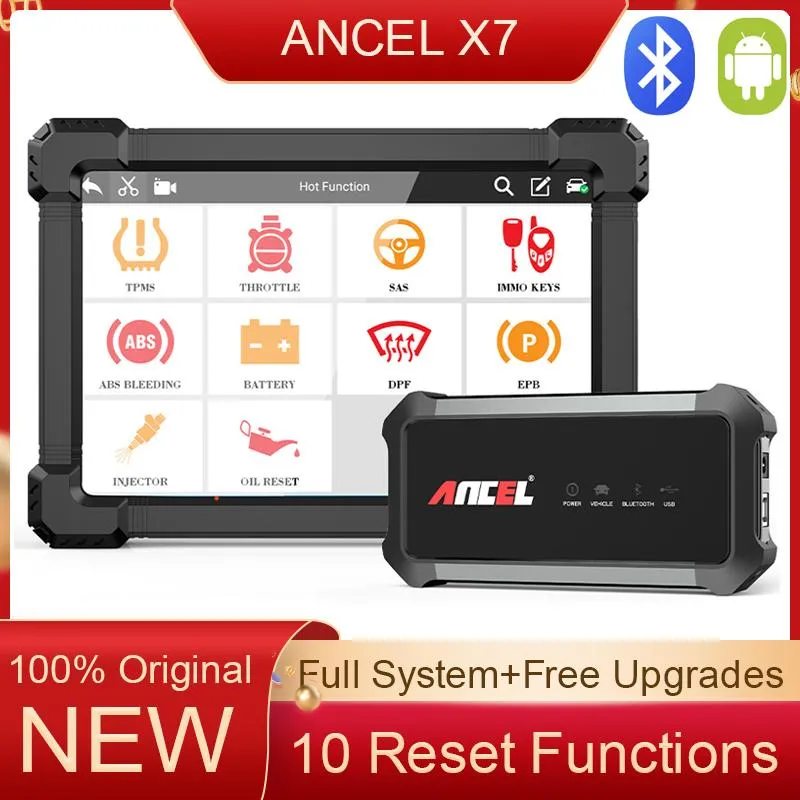 ANCEL X7 Professional OBD2 Car Diagnostic Tool IMMO Injector Coding
