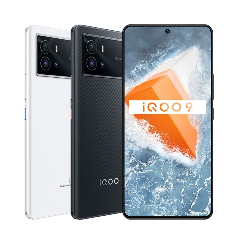 Téléphone portable d'origine Vivo IQOO 9 5G 8 Go de RAM 256 Go de ROM Octa Core Snapdragon 8 Gen 1 50MP OTG Android 6,78" AMOLED 120Hz Plein écran ID d'empreintes digitales Face Wake Smart Cellphone