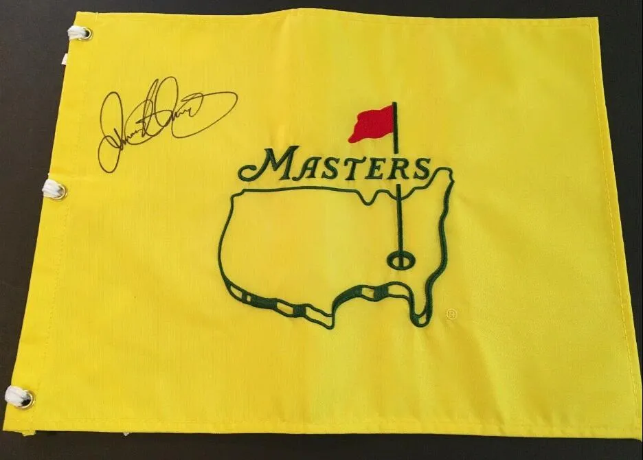 Rory Mcilroy collection signed signatured Autographed open Masters glof pin flag280J
